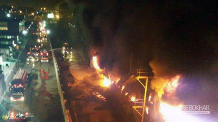 آتش سوزى بزرگترین تامین کننده قطعات در جاده مخصوص
