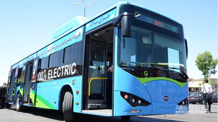 ورود اتوبوس برقی BYD به شیراز