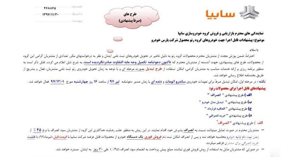 چهار پیشنهاد پارس خودرو برای خریداران ساندرو