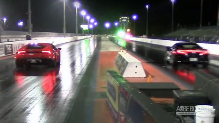 درگ یک چهارم مایل با لامبورگینی و آکورا+ویدیو