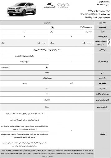 فروش  اقساطی جک S5