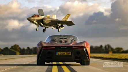رقابت جذاب مک لارن اسپیدتیل و جنگنده F-35