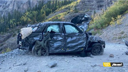 سقوط شاسی بلند آمریکایی به دره‌ای با عمق 122 متر