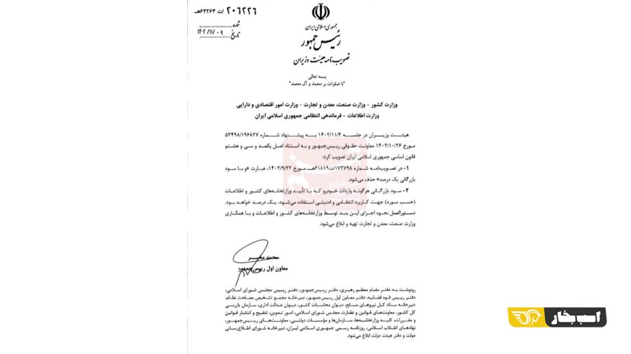 سود بازرگانی واردات 