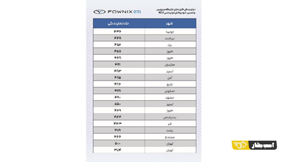 خدمات پس از فروش فونیکس NEV