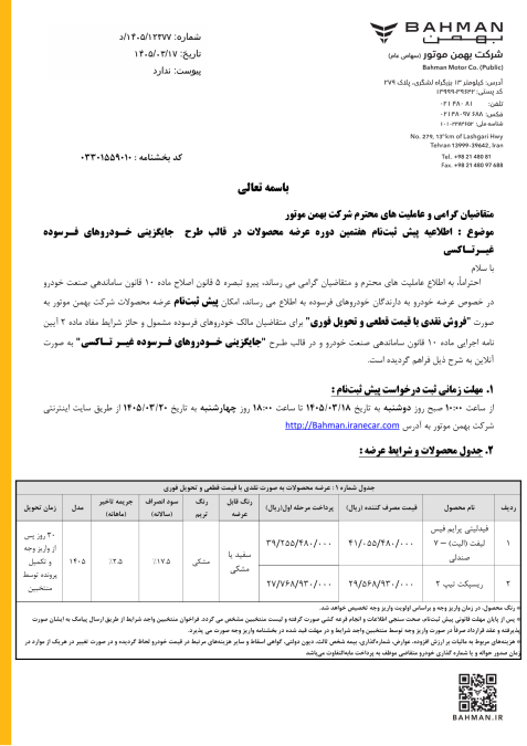 شرایط فروش فیدلیتی الیت خرداد 1405