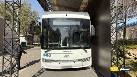 اتوبوس برقی C12 اسنا در نمایشگاه تبریز