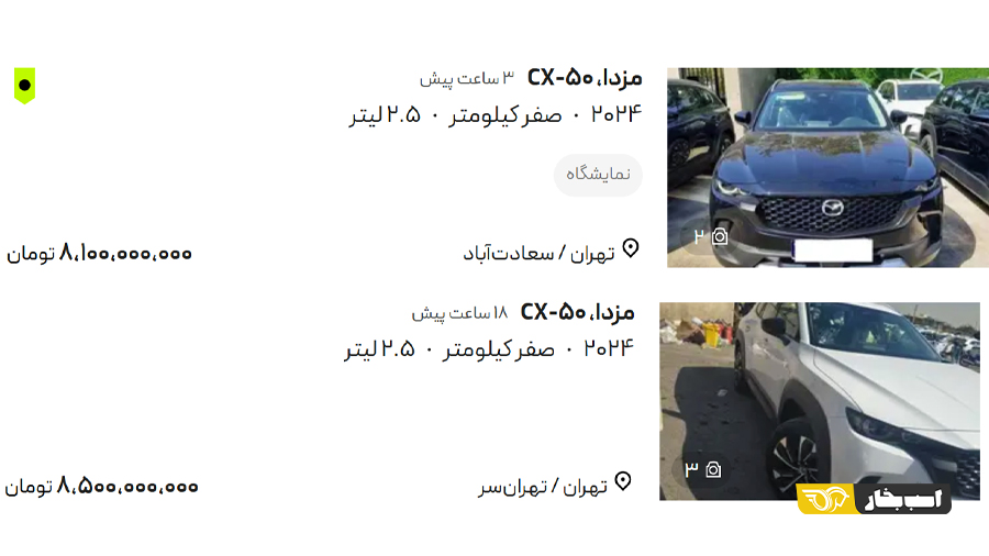 قیمت بازار مزدا CX-50