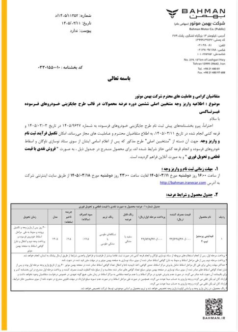 شرایط فروش فیدلیتی پرستیژ خرداد 1405