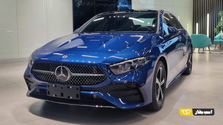 مرسدس بنز A200L به شوروم ایران خودرو در ایران مال آمد؛ وارداتی جدید ستاره ایران با رنگی خاص