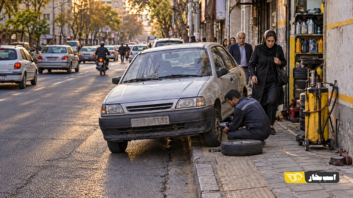 وقتی پیاده‌رو تعمیرگاه می‌شود؛ اقتصاد بیمار گاراژ را به خیابان آورد